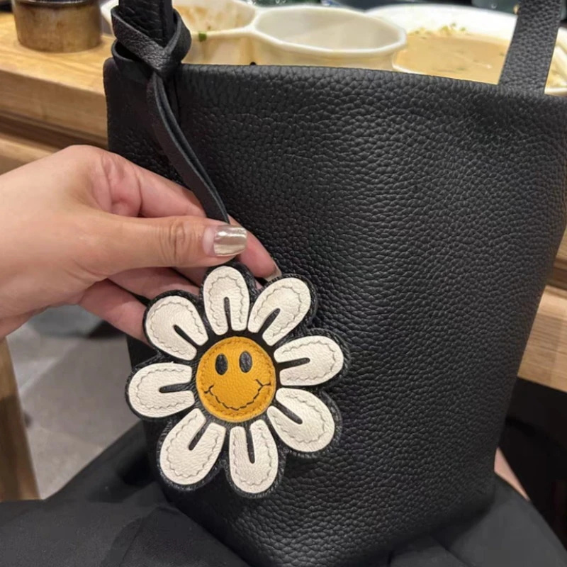 Phone Accessories Hanger - 1pc Sunflower joyful Face Flower Keychain,