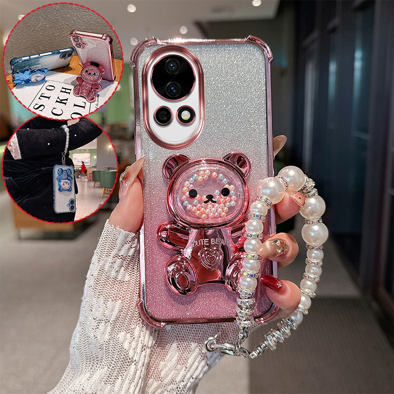 Cute Bear Cartoon Holder Pearl - đánh giá và giá Huawei Nova 12