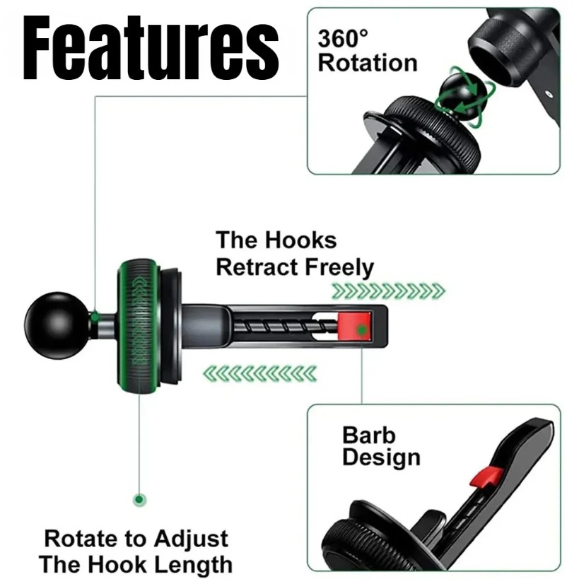 1PCS Car Phone Holder 17MM Bal - đánh giá và giá Phone Accessories Hanger