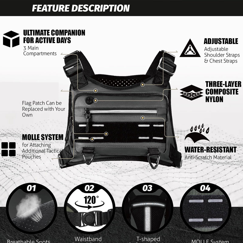 Outdoor Chest Bag For Men Fron - đánh giá và giá Phone Accessories For Running