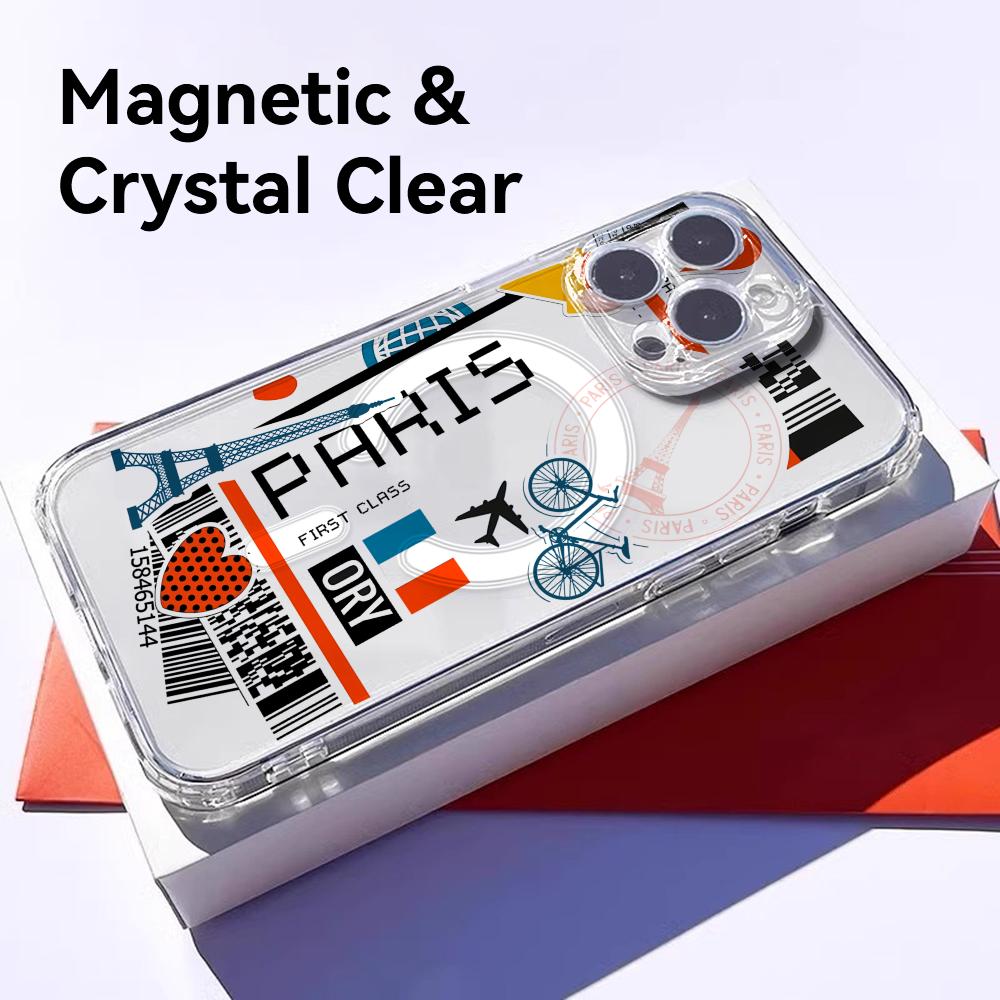 Plane Travel Ticket france Pho - đánh giá và giá Phone Case Clear
