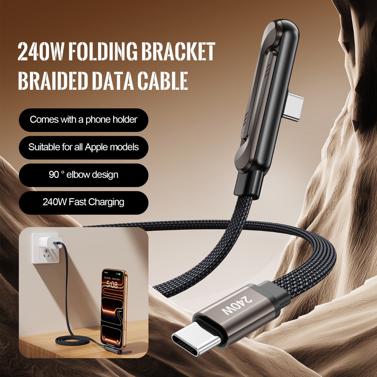 240W PD Fast Charging Type C t - đánh giá và giá Fast Charging Cable
