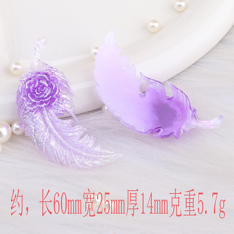 70PCS Rose Feather Resin DIY A - đánh giá và giá Phone Accessories Hanger