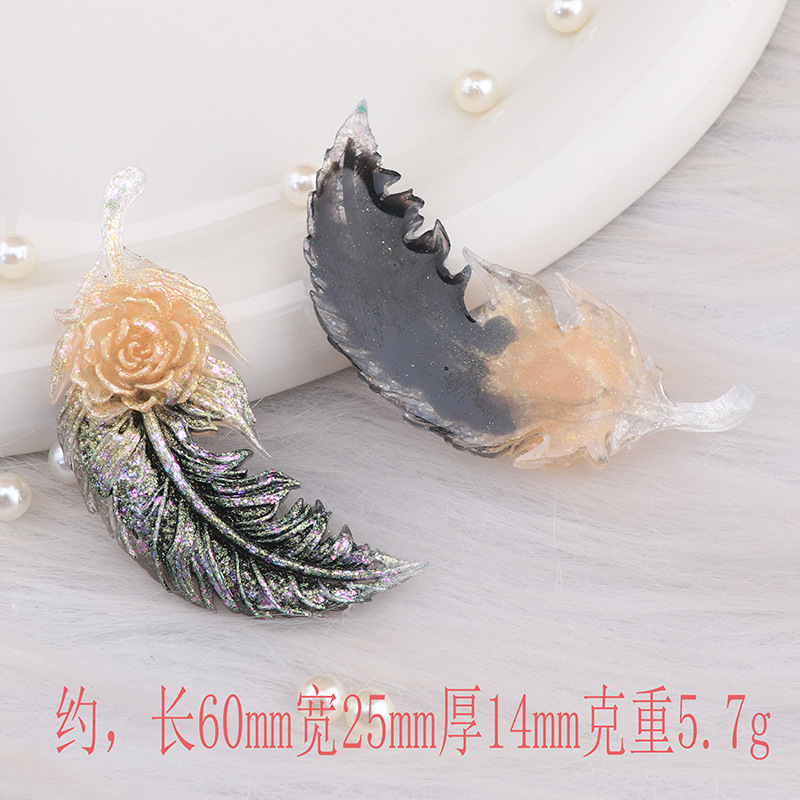 70PCS Rose Feather Resin DIY A - đánh giá và giá Phone Accessories Hanger